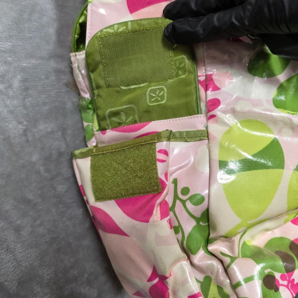 Fleurville Mothership Diaper Bag Floral Green-LAM Pink Green Storage Travel Baby